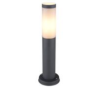 Lampe LED d'extérieur pour plinthes, lampe d'allée, effet feu, anthracite, acier inoxydable, H 45 cm