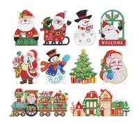 Lampe Led Double Face Diamant Peinture, Bricolage, Arbre De Noël, Bonhomme De Neige, Perceuse, Veilleuse, Artisanat, Festival, Décoration De La Maison