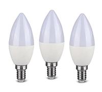 Lampe LED E14 Dimmable, 5.5W 470 Lumen, Bougie Olive en Forme de Goutte C37 (X3, Chaud 3000k)