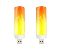 Lampe LED effet flamme | Ampoule LED rechargeable par USB | Lumière rechargeable par USB | Économie d'énergie, comme une lanterne effet naturel décoration pour chambre, fête, bar