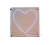 AltoBuy Lampe LED Effet Neon décorative Acrylique Coeur Multicolore avec Port USB