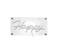 Lampe led effet neon décorative acrylique happy bleu avec port USB -