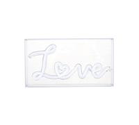 Lampe led effet neon décorative acrylique love rose avec port USB - -