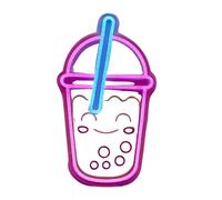 Lampe led effet néon mural bubble tea kawaii sur port USB