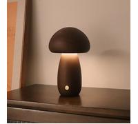 Lampe LED en Bois avec Joli Tactile,Luminaire Décoratif ,Idéal pour une Chambre à Coucher ou une Table de oral et B Walnut