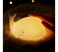 Lampe Led En Forme De Baleine Blanche En Silicone, Rechargeable, Jolie Lampe De Sommeil Pour Enfants Et Bébés, Décoration De Chevet, Veilleuse