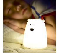 Lampe Led En Forme D'ours Mignon, En Silicone, Avec Capteur Tactile, Luminaire Décoratif De Chevet, Idéal Pour La Chambre D'un Enfant