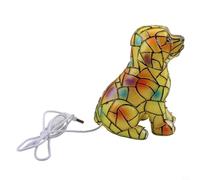 Lampe LED en résine faite à la main en forme de labrador - Lumière chaude - Décoration d'intérieur - Veilleuse pour les amoureux des chiens, chambre à coucher, salon, table de chevet - Multicolore