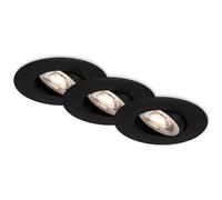 Lampe Led Encastrée Briloner Leuchten Kulana, 5 W, 460 Lm, Ip23, Noir Mat, Plastique, 9 Cm