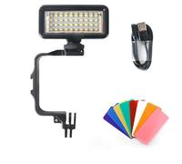 Lampe LED étanche Compatible avec Les caméras d'action et Les appareils Photo sous-Marins.(Light and Mount)