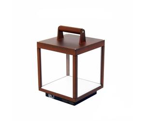 Lampe LED extérieur portable VISOR, CORTEN recharge USB 3000K - variable- BENEITO FAURE