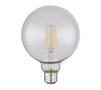 Lampe LED Filament 7 Watt blanc chaud 2700 Kelvin 750 lumens E27 douille verre clair argenté, DxH 12,5x17,5cm