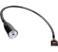Lampe LED flexible incl. fonction de charge USB chromée 1 set chromé