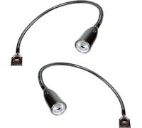 Lampe LED flexible incl. fonction de charge USB chromée Lot de 2 chromes