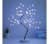 Lampe LED Flocon de neige Blanc Artificiel Bonsaï Arbre Lumière Déco Luminaires à piles Intérieur Déco