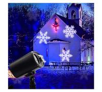 Lampe LED flocon de neige filigranée bleue mobile, éclairage scène for Noël, Nouvel An, fête, Halloween, extérieur