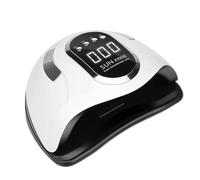Lampe LED for manucure 280 W, sèche-ongles UV for le séchage du vernis gel avec écran LCD à détection de mouvement(X10 White)