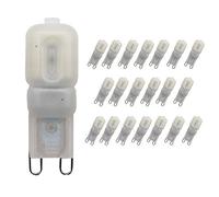 Lampe LED G9 2,5 W 220LM 6000 K blanc froid LED Ampoules de rechange pour ampoules halogènes 20 W Boîtier en plastique Angle d'éclairage 360 °, Lot de 20