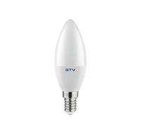 Lampe LED GTV goutte E14 4000K blanc neutre, lumineuse - sans scintillement, durable - pour éclairage LED cuisine et bureau