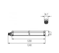 Lampe LED hermétique TP SLIM N 40W-NW 4800lm 4000K IP65 38940