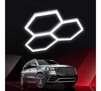 Lampe LED hexagone,plafonnier LED nid d'abeille,Lampe de Garage hexagonale,eclairage led garage,neon led garage,Plafonnier LED en Nid d'abeille,lampe atelier,tube led,reglette led garage,1 à 8 Trous a