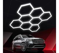 Lampe LED hexagone,plafonnier LED nid d'abeille,Lampe de Garage hexagonale,eclairage led garage,neon led garage,Plafonnier LED en Nid d'abeille,lampe atelier,tube led,reglette led garage,1 à 8 Trous a