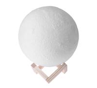 Lampe Led Imprimée En 3d Avec Lune, 8cm/12cm, Alimentée Par Batterie, Étoilée, 2 Couleurs, Luminaire Décoratif D'Intérieur, Idéal Pour Une Chambre D'Enfant