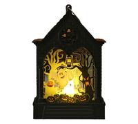 Lampe LED - Lanterne d'Halloween | Décoration de lanternes à la | Lampe de poche à piles pour atmosphère de maison hantée, décoration d'accessoires H