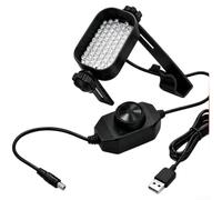 Lampe LED latérale pour microscope avec mécanisme de verrouillage d'inclinaison flexible et réglage fluide de la luminosité via variateur rotatif