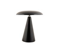 Leitmotiv Lampe de table Phoebe LED - Noire - Diamètre : 23 cm - Ronde - Mélamine - Lampe de table pour salon et chambre à coucher - Lampe de table moderne
