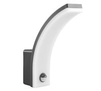 Maclean MCE512 Applique LED avec détecteur de mouvement PIR, éclairage mural pour intérieur et extérieur, applique murale, 20 W, IP65 - étanche, 2000 lm, 4000 K blanc neutre (gris)