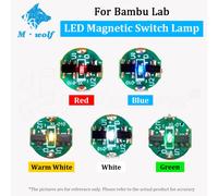 Lampe LED magnétique, lumière LED de forme unique pour accessoires d'imprimante 3D, modèle DIY, cinq couleurs de lumière, puce d'éclairage, interrupteur magnétique Warm yellow