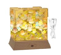 Lampe LED Mer de Fleurs,Ornements Décoratifs en Cube Faits à la Main - Lampe de Décoration pour Bureau,Pour Couple Famille Amis Garçon Fille Chambre À Coucher Maison Et Intérieur