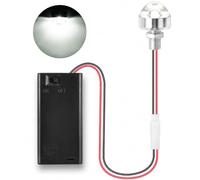 Lampe LED Miniature pour Maison de Poupée, Lumière LED Miniature à Pile | Mini Lampe LED avec Support de Piles, Mini LED pour Miniature, Petite Lumiere LED pour Maisons de Poupée, maquette, Bricolage