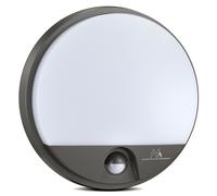 Maclean Lampe LED MCE291 GR – avec capteur de mouvement infrarouge 1100 lm 15W IP54 – gris