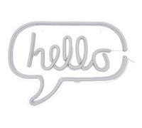 Lampe LED Murale Effet Néon "Hello" Blanc et Rose - Altobuy Blanc G