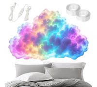 Lampe LED nuage 3D - Lampe nuage en fibre de coton | 200 cm 400 cm DIY plafonnier avec effets de changement de couleur, abat-jour de nuit, bandes LED, projets d'éclairage décoratifs pour la maison
