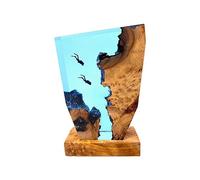 Lampe LED Ocean Diver en résine époxy - Décoration de bureau faite à la main pour bureau, chambre à coucher, 20,3 x 12,7 cm, cadeau parfait pour Noël et Pâques