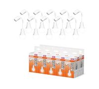 Lampe LED OSRAM Renovation A75 Terminal Block, 4000 K blanc neutre, 10 W, 1055 lm, blanc, borne de raccordement, pour chantiers, déménagement, IP20, câble de 13 cm,10-Pack