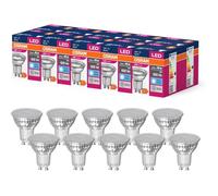 Osram Valeur d'étoile LED par16 lampe LED pour la base GU10, lampe réflecteur, GL, 620 lumens, blanc froid (4000K), remplacement des ampoules 49W conventionnelles, non dimmables, 10 pack