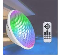 Lampe LED Par56 RGB 18W IP68 pour piscine, 12V avec télécommande, verre. Éclairage submersible multicolore