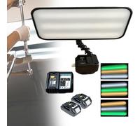 Lampe LED PDR pour débosselage de voiture, panneau de ligne réflecteur, outils de réparation de bosses sans peinture pour outil de débosselage de carrosserie de voiture, comprend 2 batteries