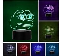 Lampe LED Pepe The Frog Changement de Couleur USB Veilleuse et Décoration