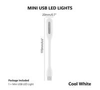 Lampe Led pliable USB,9 couleurs,pour Power Bank,ordinateur portable,lampe de protection de la vue,veilleuse douce et lumineuse pour Xiaomi - Type White