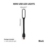 Lampe Led pliable USB,9 couleurs,pour Power Bank,ordinateur portable,lampe de protection de la vue,veilleuse douce et lumineuse pour Xiaomi - Type Black