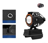 Lampe LED portable avec stroboscope pour outil électrique 21 V pour batterie, luminosité à trois niveaux, design en métal robuste, lampe de travail pour extérieur, atelier, urgence, voiture