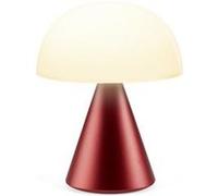 Lexon MINA L Lampe Champignon LED sans fil rechargeable, lampe à poser avec 9 couleurs de lumière avec variateur d'intensité, tactile et rechargeable, jusqu'à 24h d'autonomie - Rouge Sombre