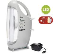 Velamp Lampe LED portative IR160EVO rechargeable – 320 lm, anti-coupures, 4.5 W, Gris clair