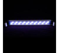 Lampe LED pour Aquarium 20w, Éclairage Bleu Blanc, Ambiance Noël | Fixation par Clips des Deux Côtés, Longueur Réglable, Corps Ultra-fin, 40 LED Dont 10 Bleues, Ac220v
