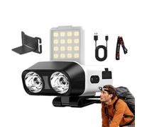 Lampe LED pour Casque de sécurité - Lampe Frontale pour Casque de sécurité, Lamp de Poche Lumineuse à détection latérale de 900, Rechargeable, pour Casques de réglable, fournitu